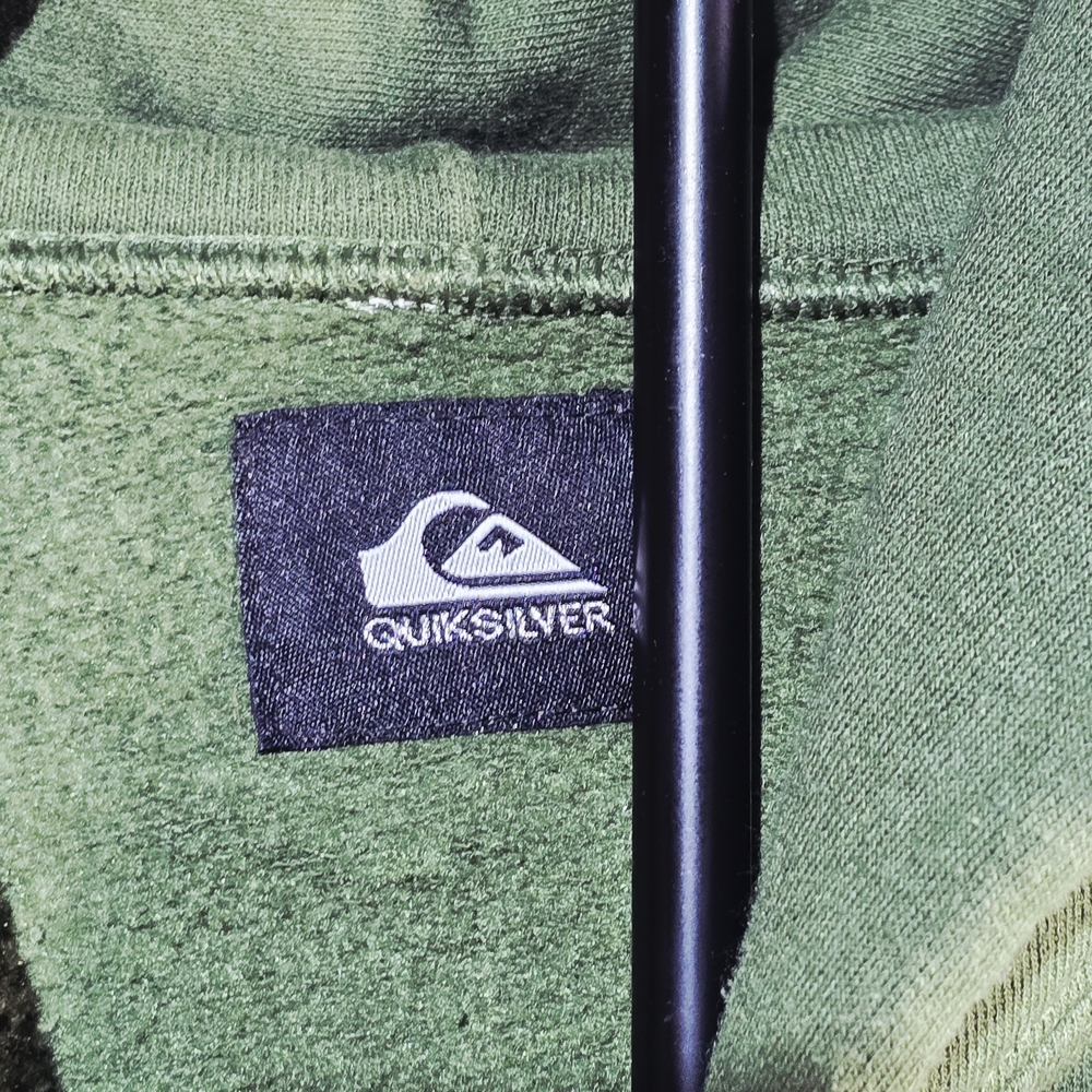 Quiksilver Men's Olive Hoodie - Picture 3 of 5